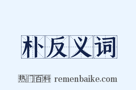 朴反义词是什么意思的图片